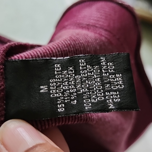 I.N. Burgundy special Occasion dress Sz Med Mini dress - Picture 5 of 10